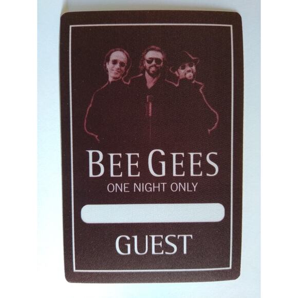 Bee Gees Backstage Pass Vintage 1997 Tour One Night Only Pop Rock Disco Guest - Picture 1 of 1